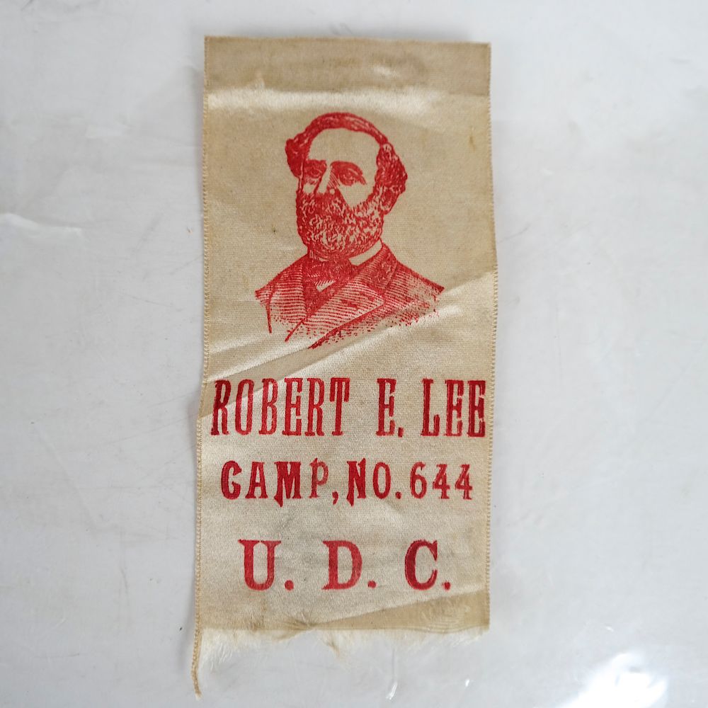 Appraisal: United Daughters of the Confederacy Ribbon Ribbon featuring Robert E