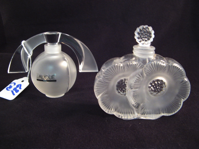 Appraisal: TWO FRENCH LALIQUE CRYSTAL PERFUMES the first made for the