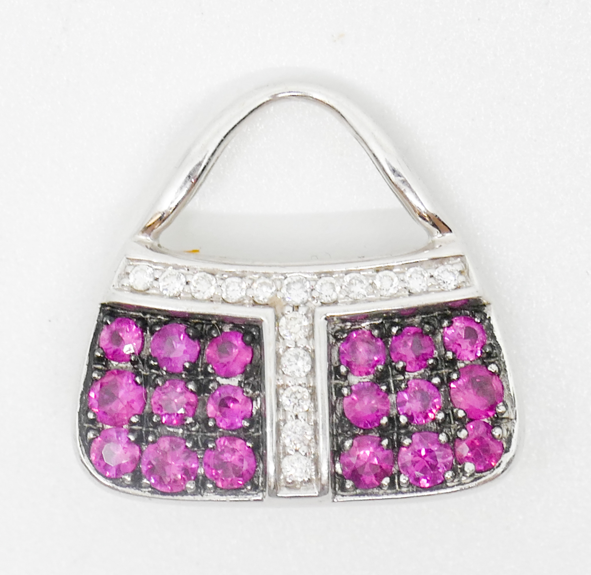 Appraisal: Mirabelle k Diamond and Ruby Purse Pendant mm - Grams