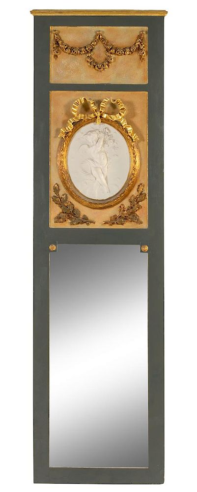 Appraisal: A Louis XVI Style Painted Mirror Height x width inches