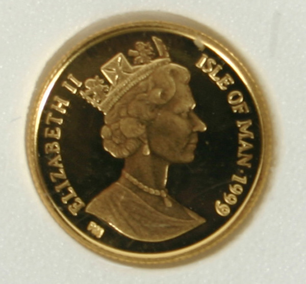 Appraisal: Isle of Man Gold Cat Elizabeth II Coin g