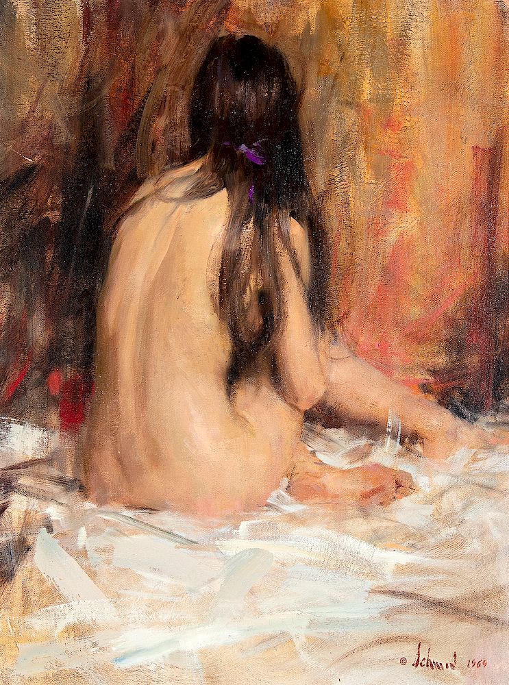 Appraisal: Richard Schmid Nude RICHARD SCHMID b Nude oil on canvas