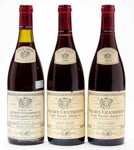 Appraisal: Gevrey-Chambertin total bottlesVintage Louis Jadot Clos St Jacques cm Vintage