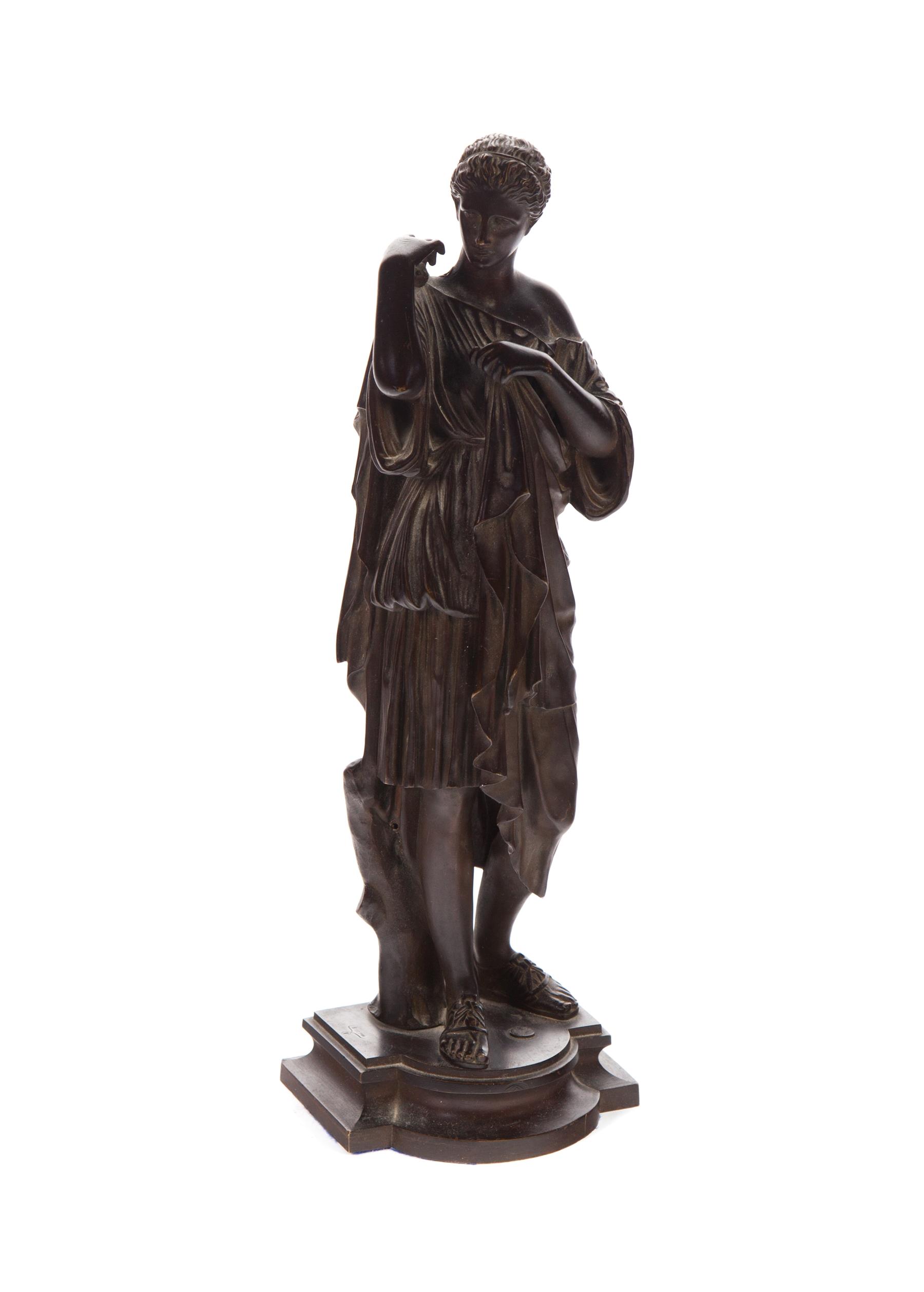 Appraisal: BRONZE CLASSICAL FIGURE WITH THE SUSSE F'RES FOUNDRY MARK ON