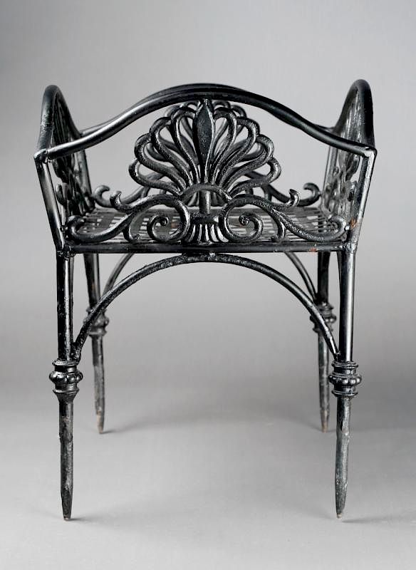 Appraisal: An Empire Cast Iron Plant Stand thc The squared form