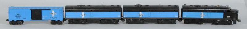 Appraisal: Lot of Lionel O-Gauge Assorted Diesels Boxcar Description Post-war Includes