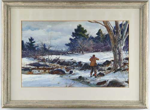 Appraisal: OGDEN MINTON PLEISSNER American - WINTER SHOOT Watercolor on paper