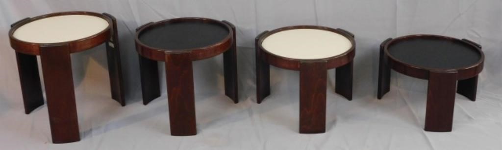 Appraisal: GIANFRANCO FRATTINI - FOR CASSINA model nesting tables rosewood with