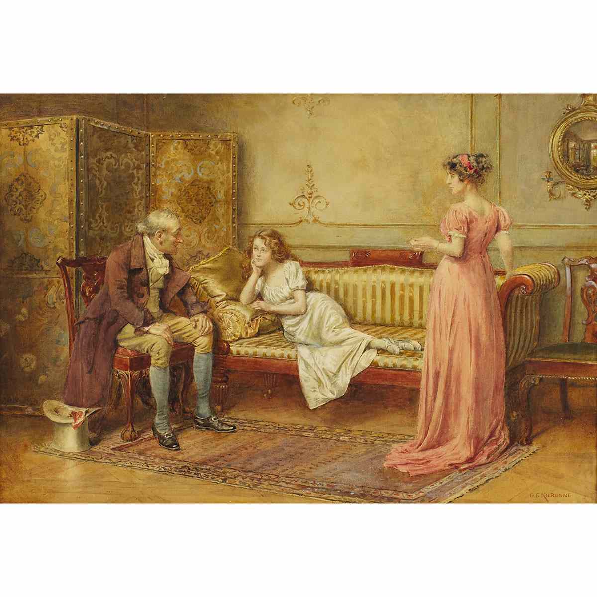 Appraisal: George Goodwin Kilburne - British THE DOCTOR TS VISIT Watercolour