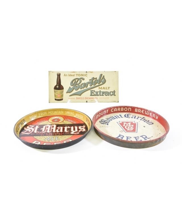 Appraisal: Two vintage beer trays to include St Marys Ale Beer