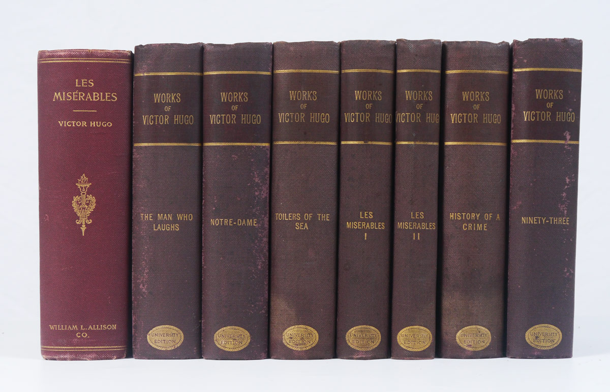 Appraisal: VOLUMES WORKS OF VICTOR HUGO volumes total to include published