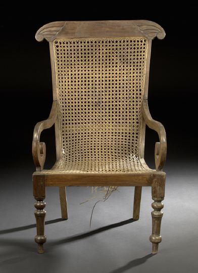 Appraisal: Fine Anglo-Colonial William IV Hardwood Plantation Chair second quarter th