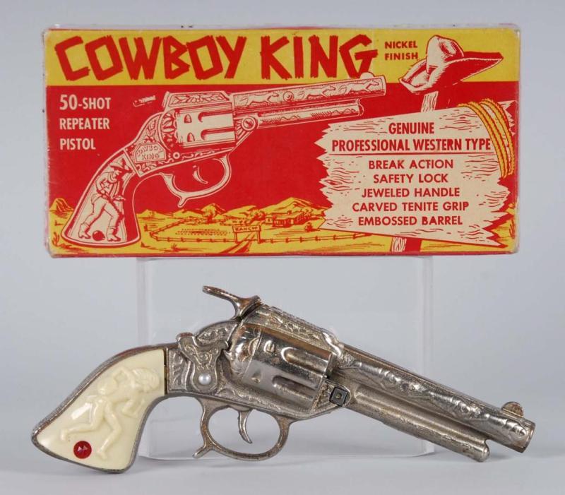 Appraisal: Cast Iron Cowboy King Cap Gun Description Some finish wear