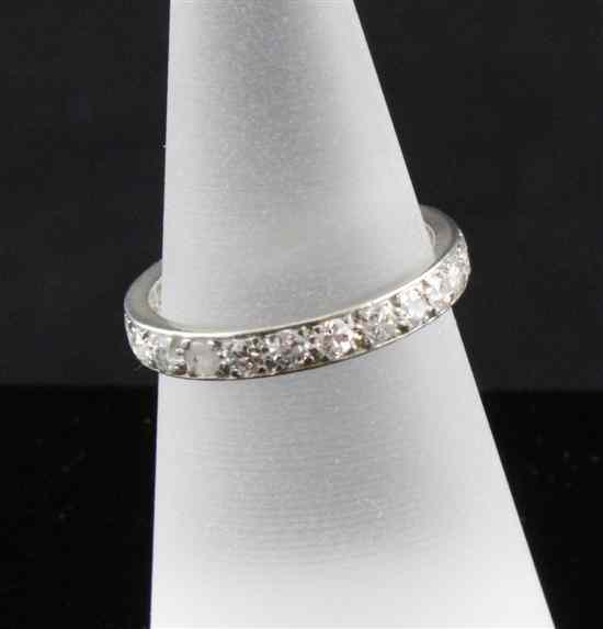 Appraisal: An ct white gold and diamond eternity ring inset with