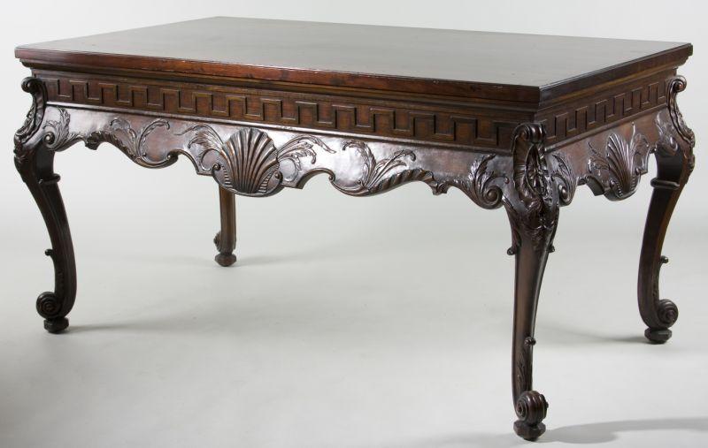 Appraisal: Irish Chippendale Style Library Table early th century rectangular form