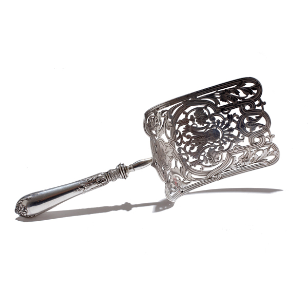 Appraisal: French Renaissance Revival sterling silver sandwich server hallmarks for Tallois