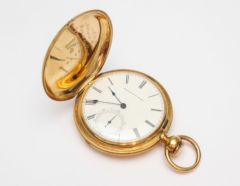 Appraisal: IMPORTANT K GOLD E HOWARD POCKET WATCH Mid th Century