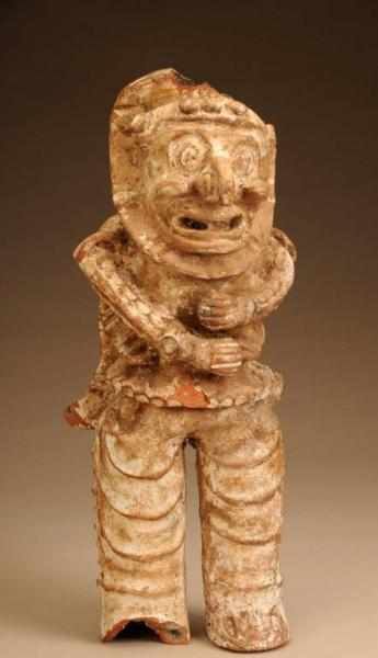 Appraisal: White Pottery Peruvian Man Figure Condition Good Size - T