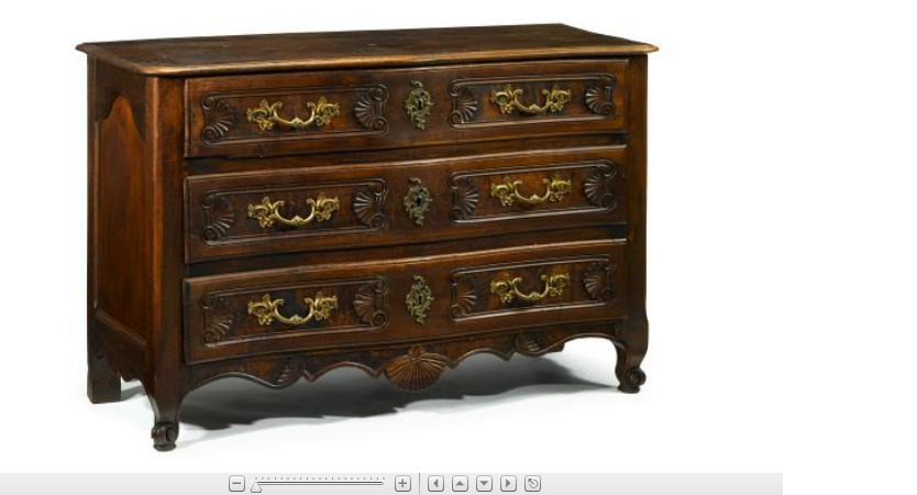 Appraisal: French Provincial walnut commode late th century