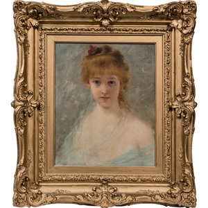 Appraisal: French School Late th Century Portrait of a Young Woman