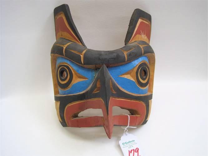 Appraisal: JIMMY JOSEPH KWAKWAKA'WAKW INDIAN th century Carved alder wood owl