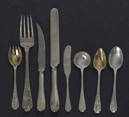 Appraisal: Tiffany Company sterling silver Flemish pattern flatware service to include