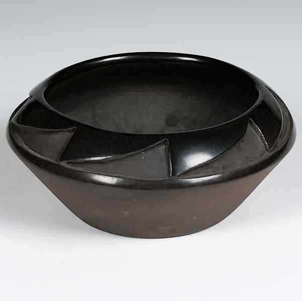 Appraisal: Alice Martinez San Ildefonso Pueblo Blackware Jar tapering base with