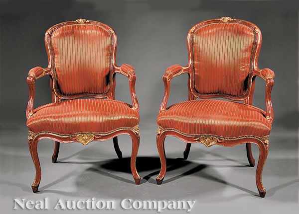 Appraisal: A Pair of Good Antique Louis XV Peinte and Gilt