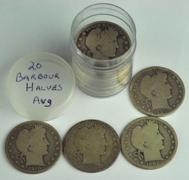 Appraisal: Roll coins of Barber Half DollarsVarious dates with all grading