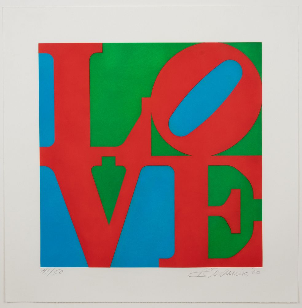 Appraisal: Robert Indiana American - Love a pair of works Robert