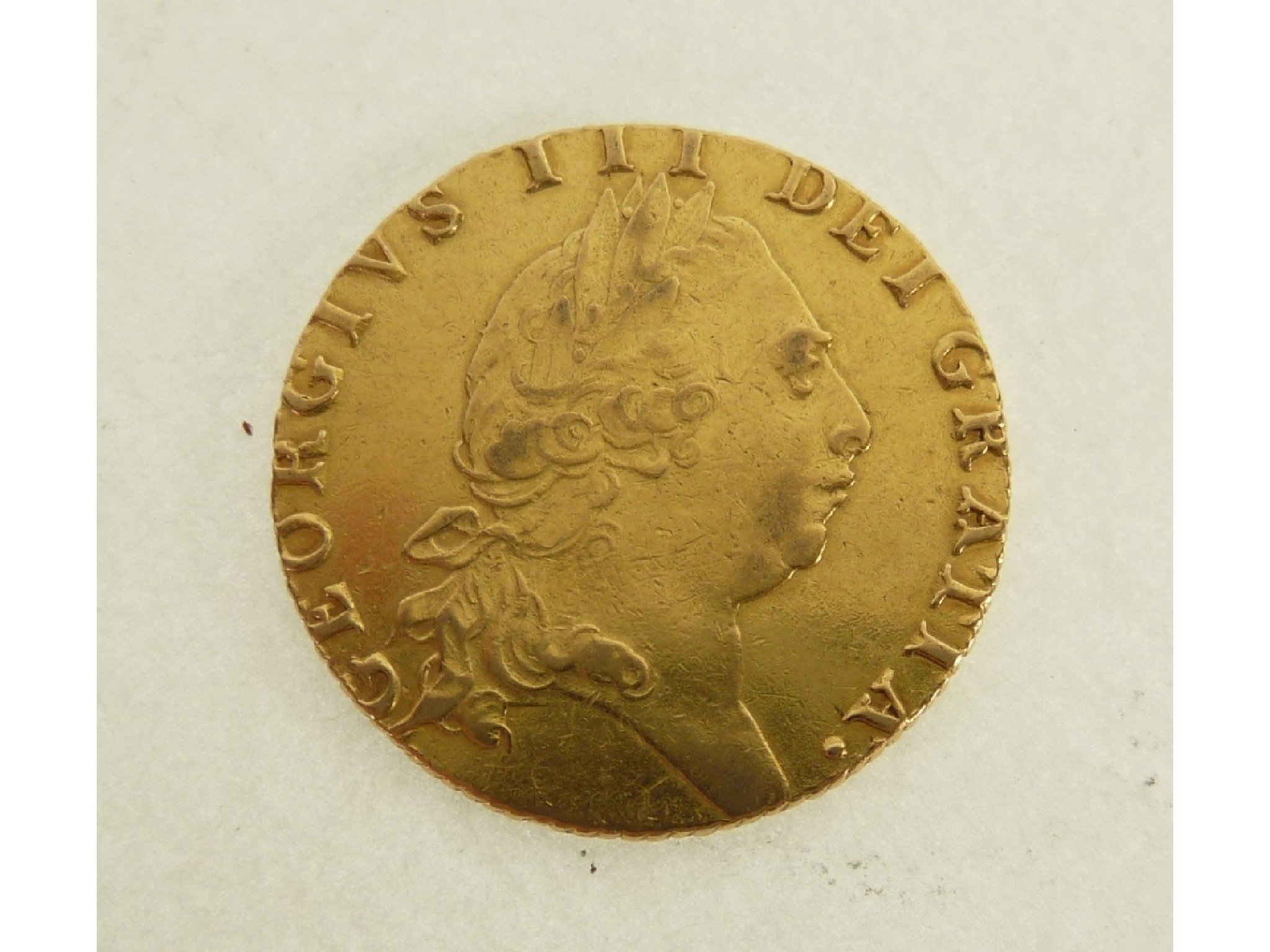 Appraisal: GEORGE III GOLD 'SPADE ACE' GUINEA