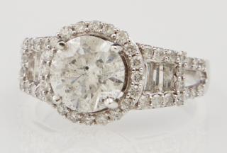 Appraisal: Lady's K White Gold Dinner Ring with a round Lady's