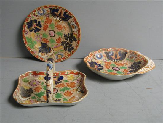 Appraisal: Early th century Spode part dessert service comprising two baskets