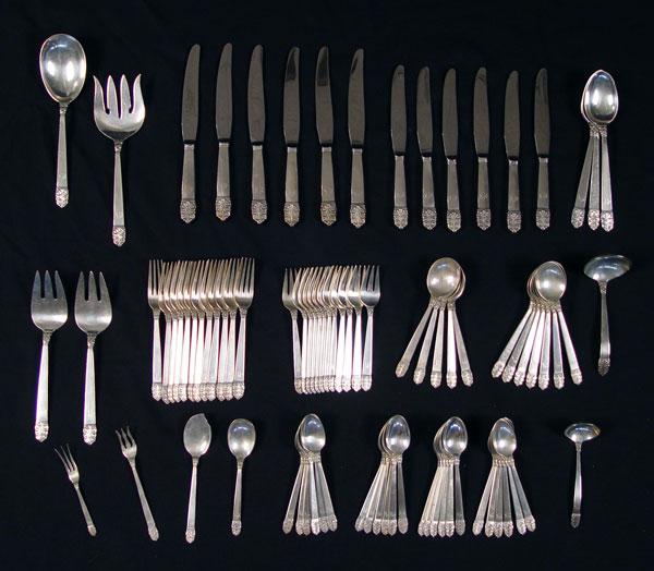 Appraisal: INTERNATIONAL NORTHERN LIGHTS STERLING FLATWARE Complete service for approx pieces