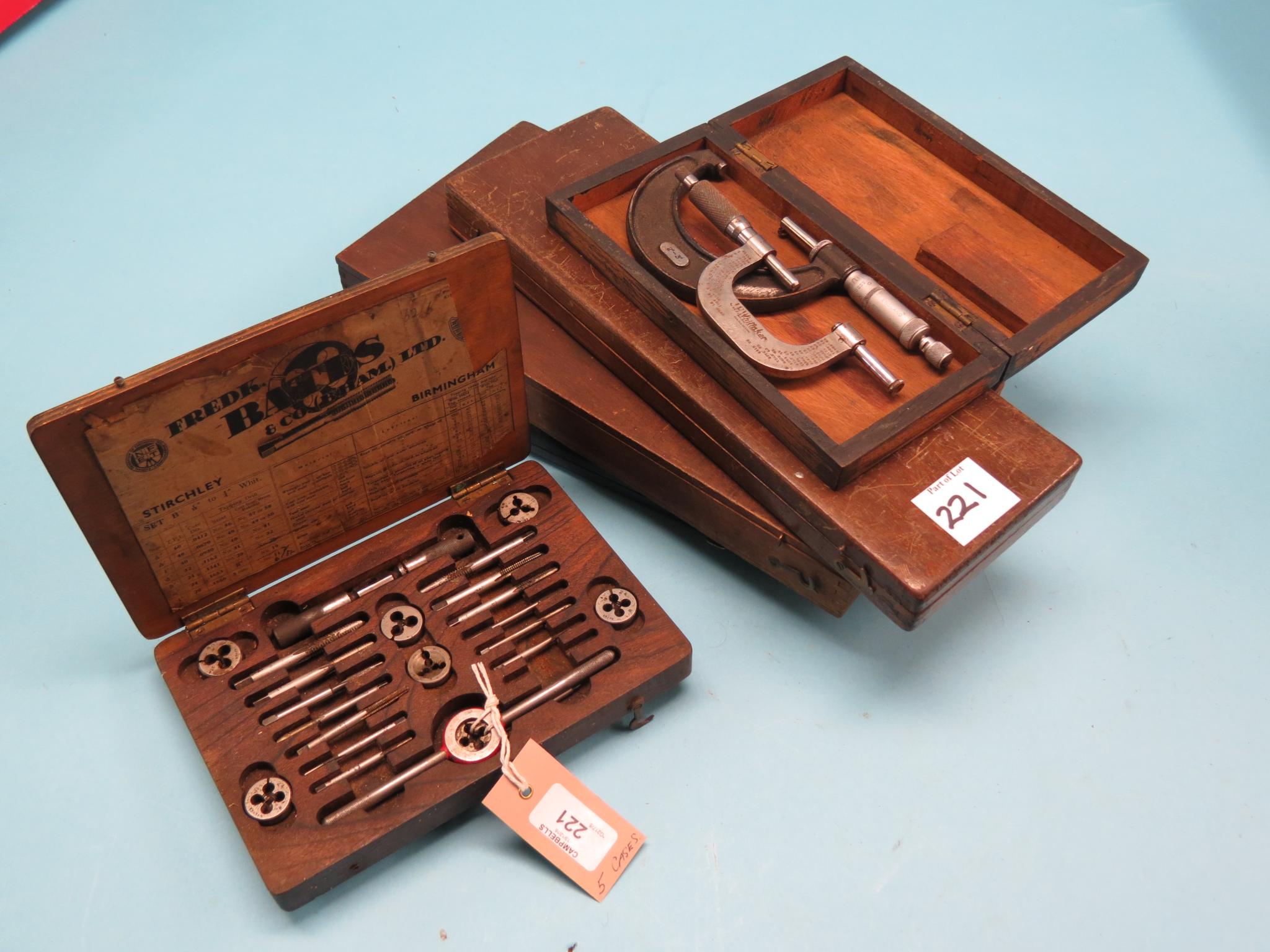 Appraisal: Watch-maker's precision tools five boxed sets including Thornton and Bates