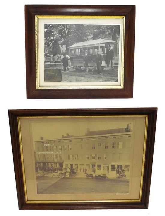 Appraisal: Two late th C photographs depicting downtown Hartford CT R