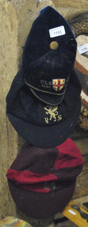 Appraisal: A cricket cap and two others including Jack Hobbs C