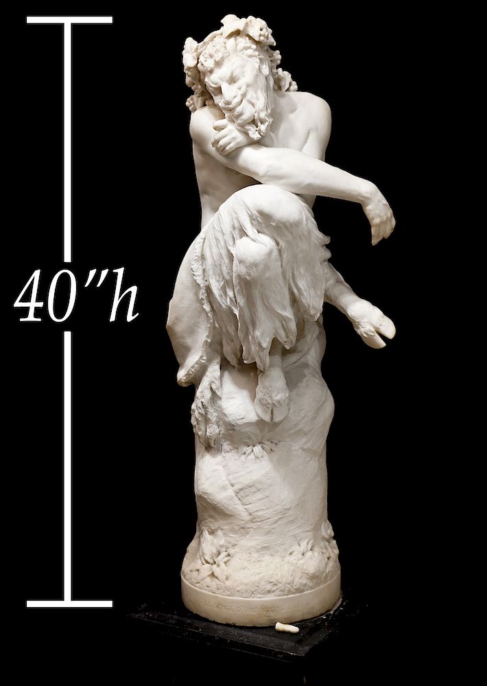 Appraisal: Marble Statue 'Le Songe D'Une Nuit D'Ete' White marble statue