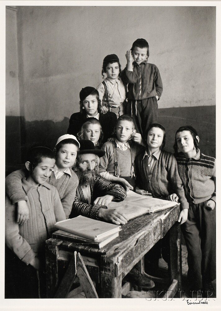 Appraisal: Alfred Eisenstaedt American - Talmudic Scholar and His Pupils Jerusalem