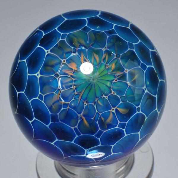 Appraisal: Travis Weber Marble Description Vortex Razzleberry with royal blue and