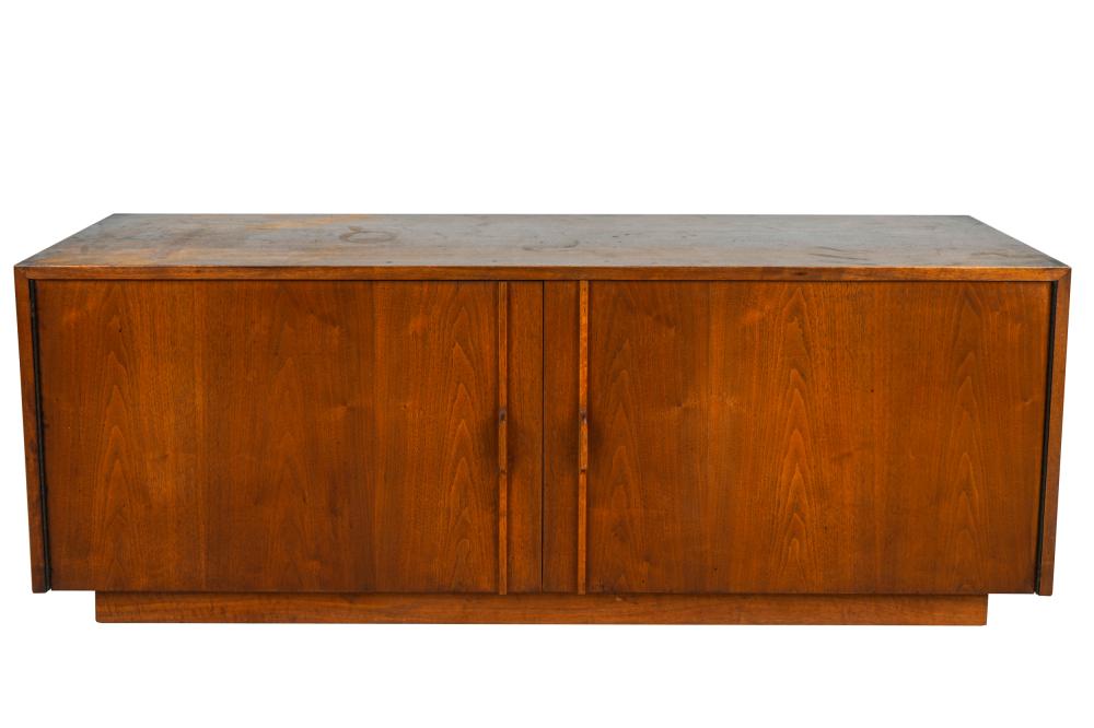 Appraisal: DANISH MODERN TEAK CABINETunsigned with a pair of hinged doors