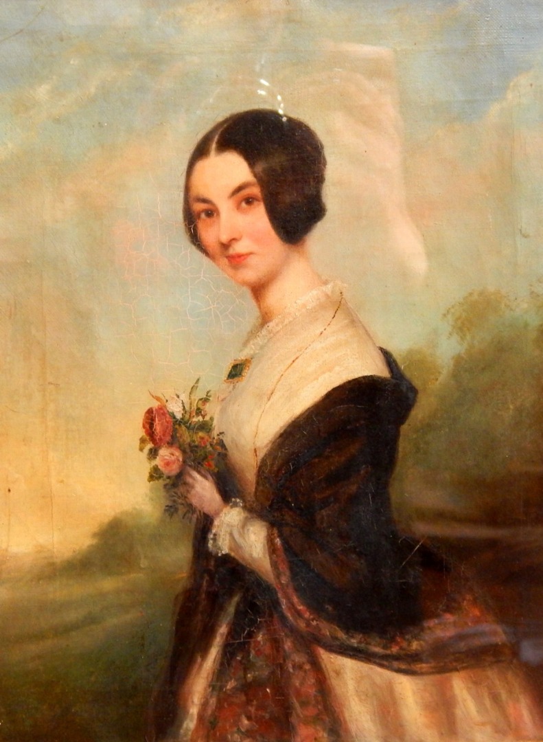 Appraisal: English School early thC Half length portrait of a lady