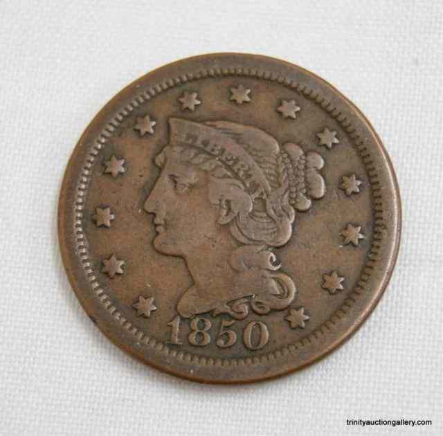 Appraisal: US Braided Hair Large Cent CoinIt has great details and