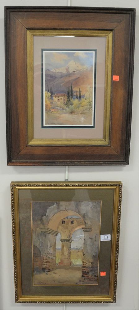 Appraisal: Two Framed Italian Landscapes one by Henry P Spaulding the