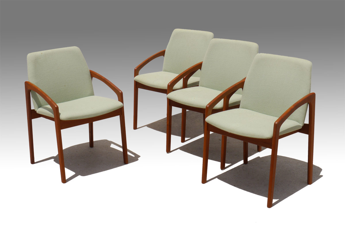 Appraisal: KIA KRISTIANSEN FOR KORUP STOLEFABRIK ARM CHAIRS Danish mid century