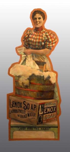 Appraisal: Lenox Soap Display Description Stand-up display with woman and soap