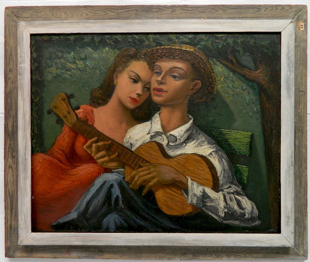 Appraisal: Albert Pels oil Albert Pels American - - The Serenade-