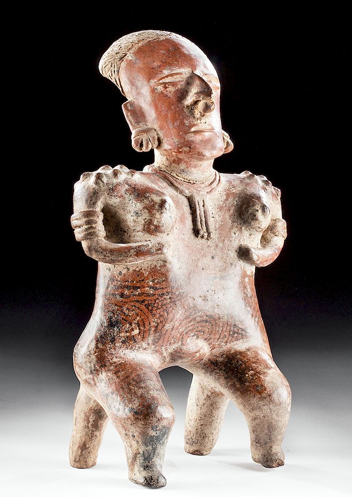 Appraisal: Nayarit San Sebastian Redware Female Figure Pre-Columbian West Mexico Nayarit