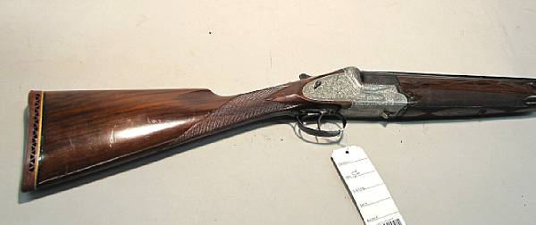 Appraisal: A gauge Italian sidelock ejector o u shotgun by Bruno