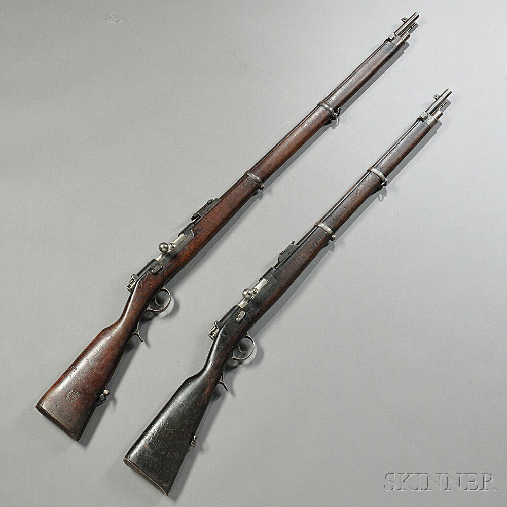 Appraisal: Two Model Austrian Steyr Rifles c late th century walnut